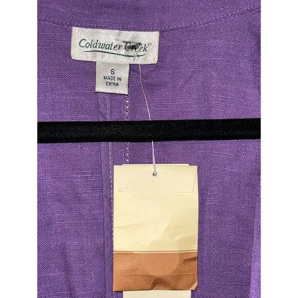Coldwater Creek  Y2K Artsy Playful Hem Perforated Detail  Purple  Jacket  Small - Picture 3 of 5